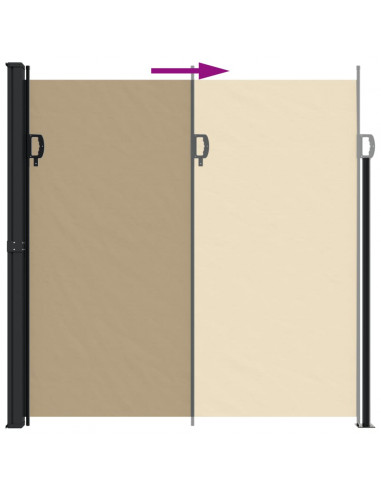 Tenda da Sole Laterale Retrattile Beige 200x600 cm