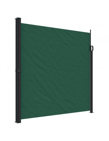 Tenda da Sole Laterale Retrattile Verde Scuro 200x600 cm