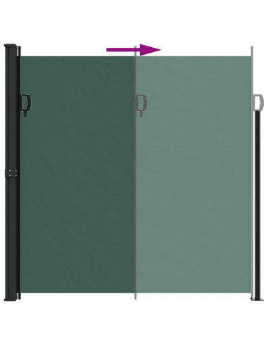 Tenda da Sole Laterale Retrattile Verde Scuro 200x600 cm