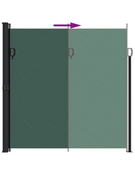 Tenda da Sole Laterale Retrattile Verde Scuro 200x600 cm