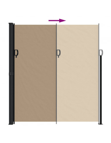 Tenda da Sole Laterale Retrattile Tortora 220x600 cm