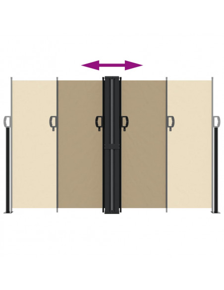 Tenda da Sole Laterale Retrattile Beige 160x600 cm