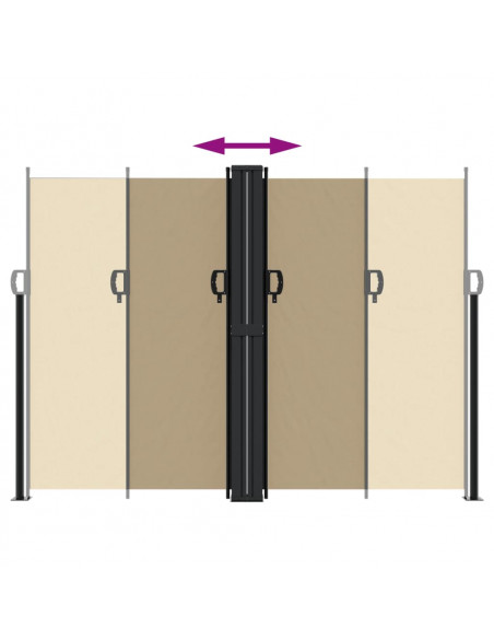 Tenda da Sole Laterale Retrattile Beige 180x600 cm