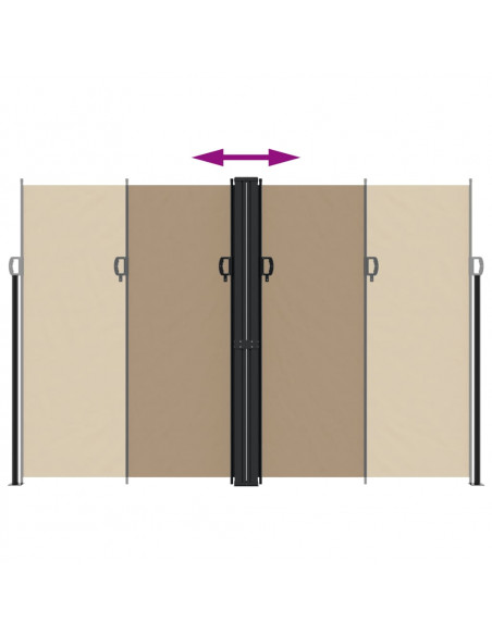 Tenda da Sole Laterale Retrattile Tortora 220x600 cm
