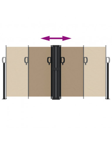 Tenda da Sole Laterale Retrattile Tortora 120x1000 cm