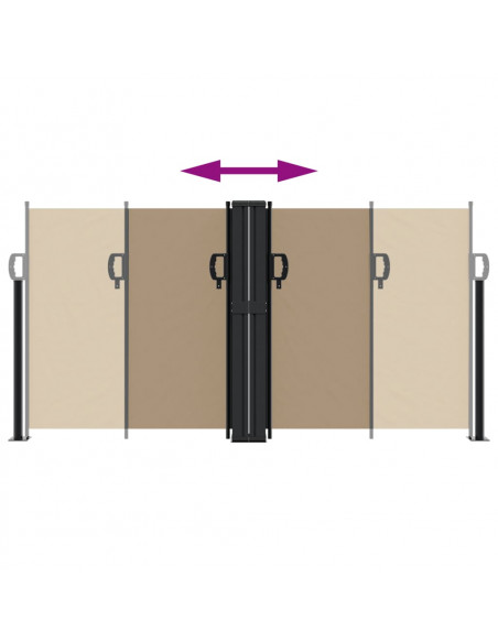 Tenda da Sole Laterale Retrattile Tortora 120x1000 cm