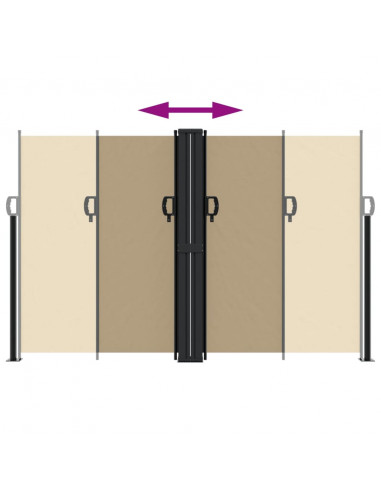 Tenda da Sole Laterale Retrattile Beige 160x1000 cm