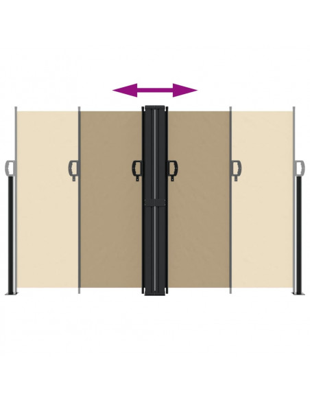 Tenda da Sole Laterale Retrattile Beige 160x1000 cm