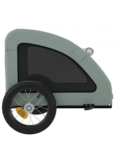 Rimorchio da Bici per Animali Grigio Oxford e Ferro