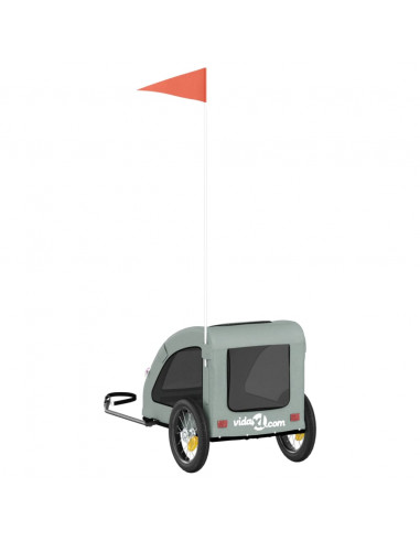 Rimorchio da Bici per Animali Grigio Oxford e Ferro