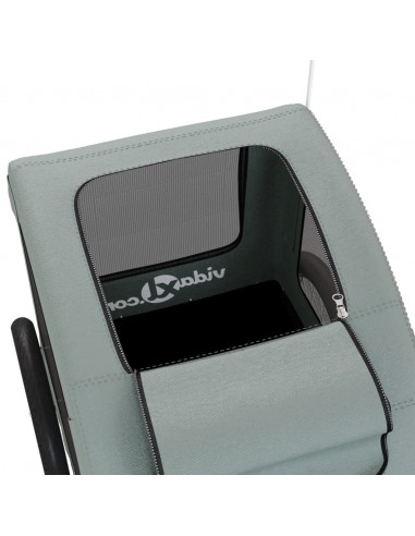 Rimorchio da Bici per Animali Grigio Oxford e Ferro