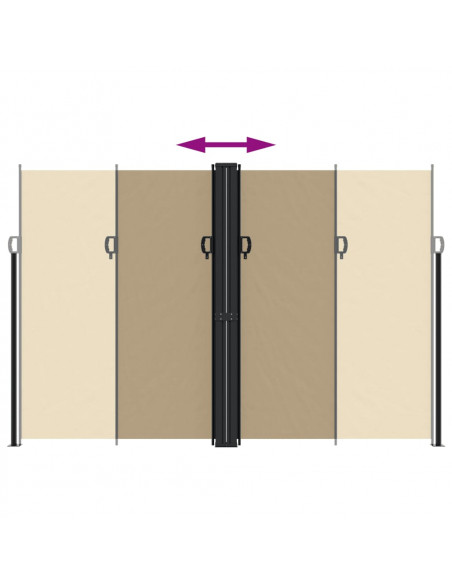 Tenda da Sole Laterale Retrattile Beige 220x1000 cm
