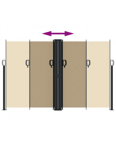 Tenda da Sole Laterale Retrattile Beige 160x1200 cm