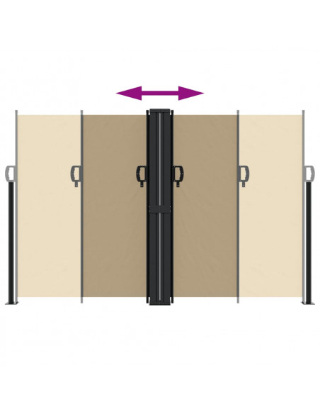 Tenda da Sole Laterale Retrattile Beige 160x1200 cm