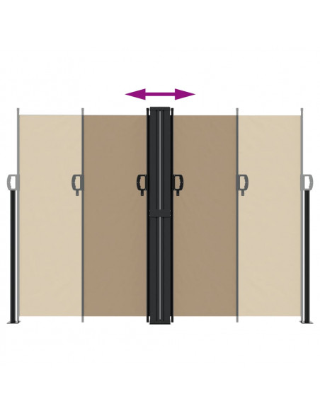 Tenda da Sole Laterale Retrattile Tortora 180x1200 cm