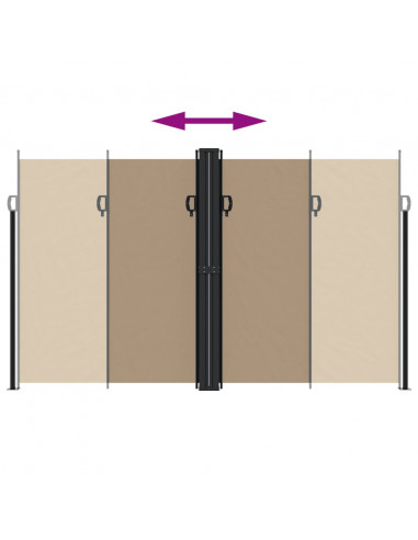 Tenda da Sole Laterale Retrattile Tortora 200x1200 cm