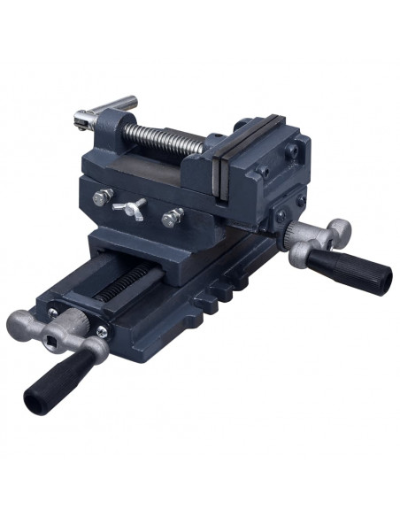 Morsa Manuale con Slitta Trasversale per Trapano a Colonna 70mm