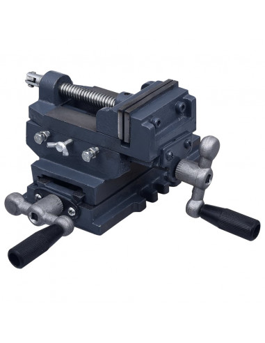 Morsa Manuale con Slitta Trasversale per Trapano a Colonna 70mm