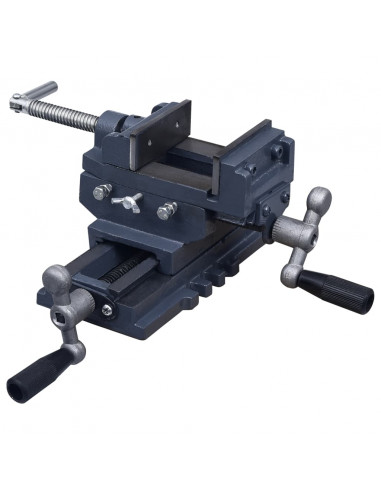 Morsa Manuale con Slitta Trasversale per Trapano a Colonna 70mm