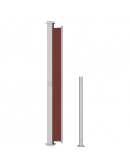 Tenda Laterale Retrattile per Patio 200x500 cm Marrone