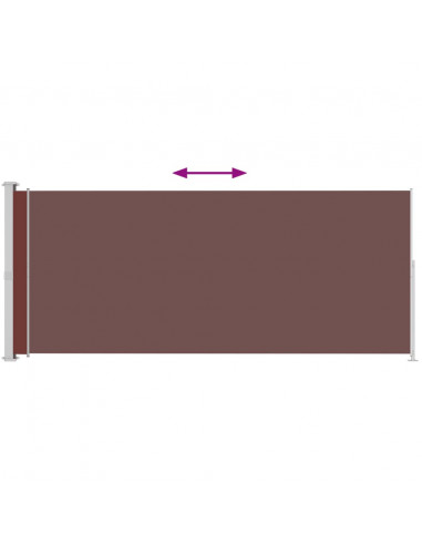 Tenda Laterale Retrattile per Patio 200x500 cm Marrone