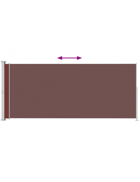 Tenda Laterale Retrattile per Patio 200x500 cm Marrone