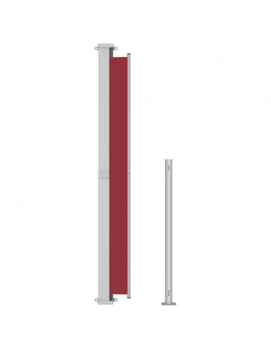 Tenda Laterale Retrattile per Patio 220x500 cm Rossa