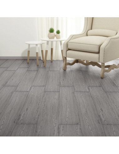 Listoni Pavimenti Non Autoadesivi PVC 5,26m² 2mm Grigio Scuro