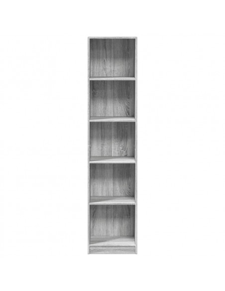 Libreria Grigio Sonoma 40x24x176 cm in Legno Multistrato