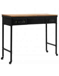 Tavolo Consolle in MDF e Legno di Abete 100x33,5x80 cm 2