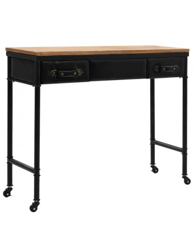 Tavolo Consolle in MDF e Legno di Abete 100x33,5x80 cm