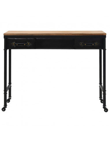 Tavolo Consolle in MDF e Legno di Abete 100x33,5x80 cm