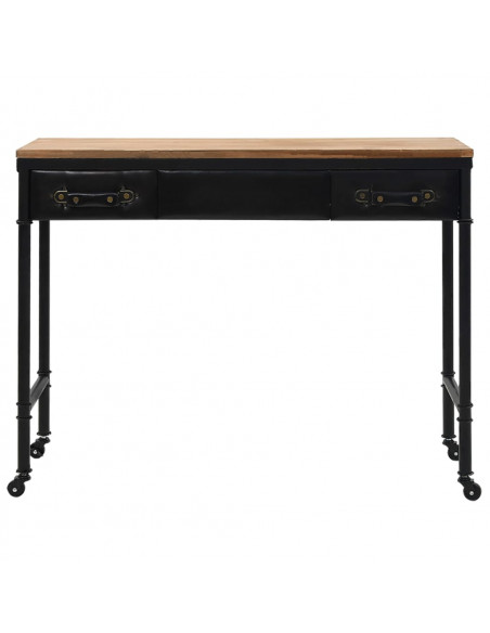 Tavolo Consolle in MDF e Legno di Abete 100x33,5x80 cm