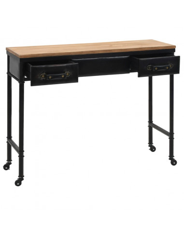 Tavolo Consolle in MDF e Legno di Abete 100x33,5x80 cm