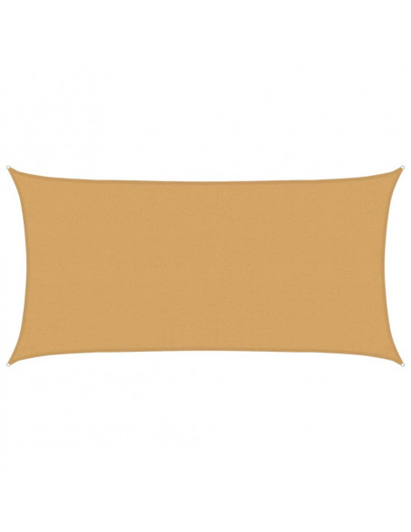 Vela Parasole 160 g/m² Rettangolare Sabbia 2,5x5 m in HDPE