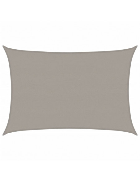 Vela Parasole 160 g/m² Rettangolare Grigio Chiaro 5x7 m in HDPE