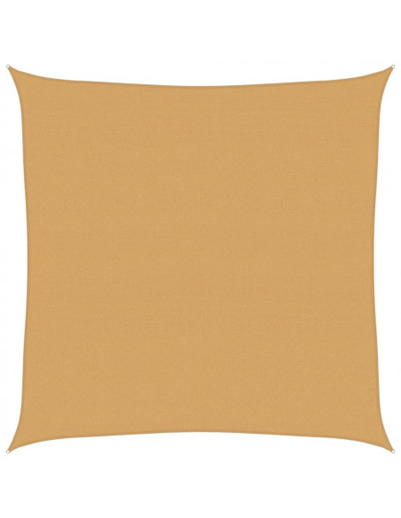 Vela Parasole 160 g/m² Quadrata Sabbia 7x7 m in HDPE