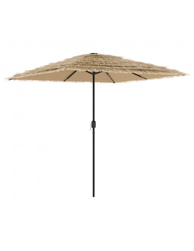 Ombrellone Giardino con Palo in Acciaio Marrone 248x248x248 cm