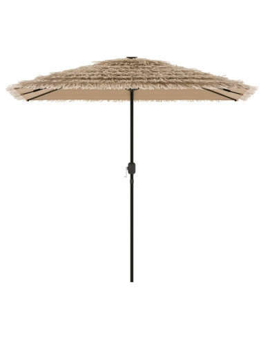 Ombrellone Giardino con Palo in Acciaio Marrone 248x248x248 cm