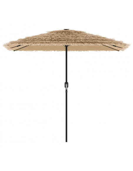 Ombrellone Giardino con Palo in Acciaio Marrone 248x248x248 cm