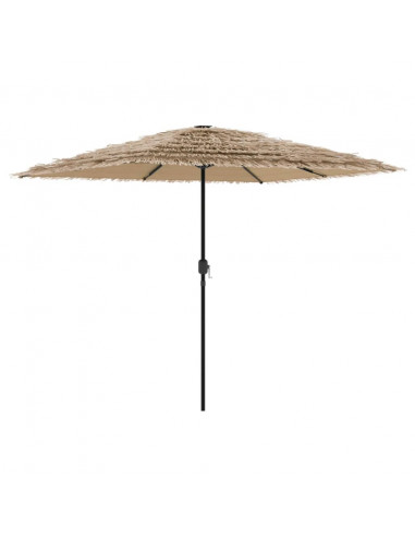 Ombrellone Giardino con Palo in Acciaio Marrone 248x248x248 cm