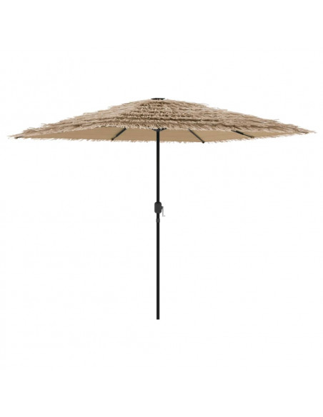Ombrellone Giardino con Palo in Acciaio Marrone 248x248x248 cm