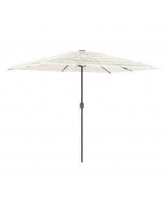 Ombrellone Giardino con Palo in Acciaio Bianco 300x200x250 cm 2