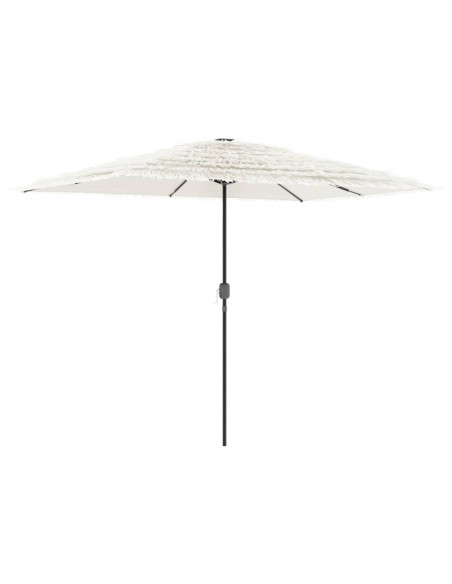 Ombrellone Giardino con Palo in Acciaio Bianco 300x200x250 cm