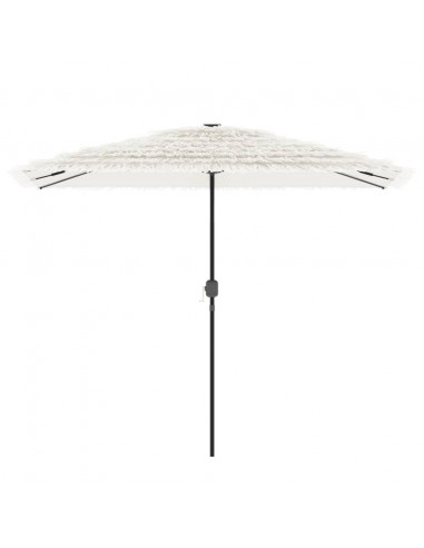 Ombrellone Giardino con Palo in Acciaio Bianco 300x200x250 cm