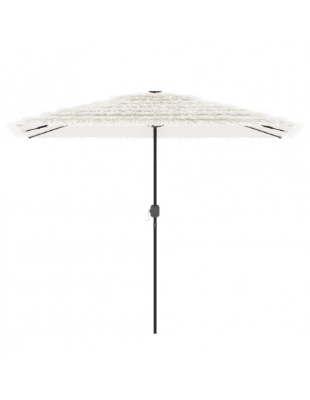 Ombrellone Giardino con Palo in Acciaio Bianco 300x200x250 cm