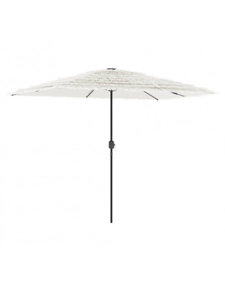 Ombrellone Giardino con Palo in Acciaio Bianco 300x200x250 cm