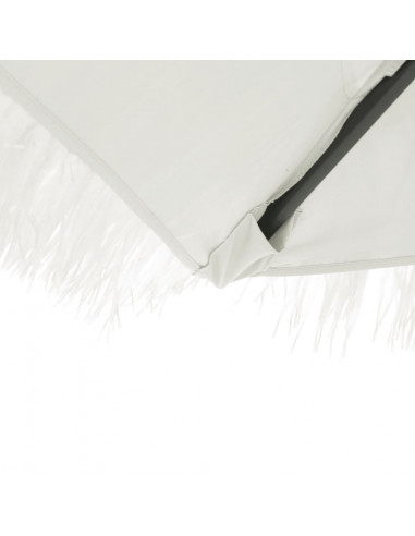 Ombrellone Giardino con Palo in Acciaio Bianco 246x246x230 cm