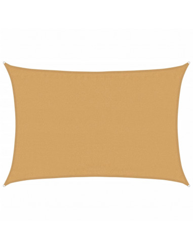 Vela Parasole 160 g/m² Rettangolare Sabbia 3,5x5 m in HDPE