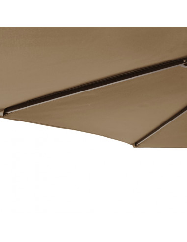 Ombrellone Giardino con Palo in Acciaio Tortora 225x225x212 cm
